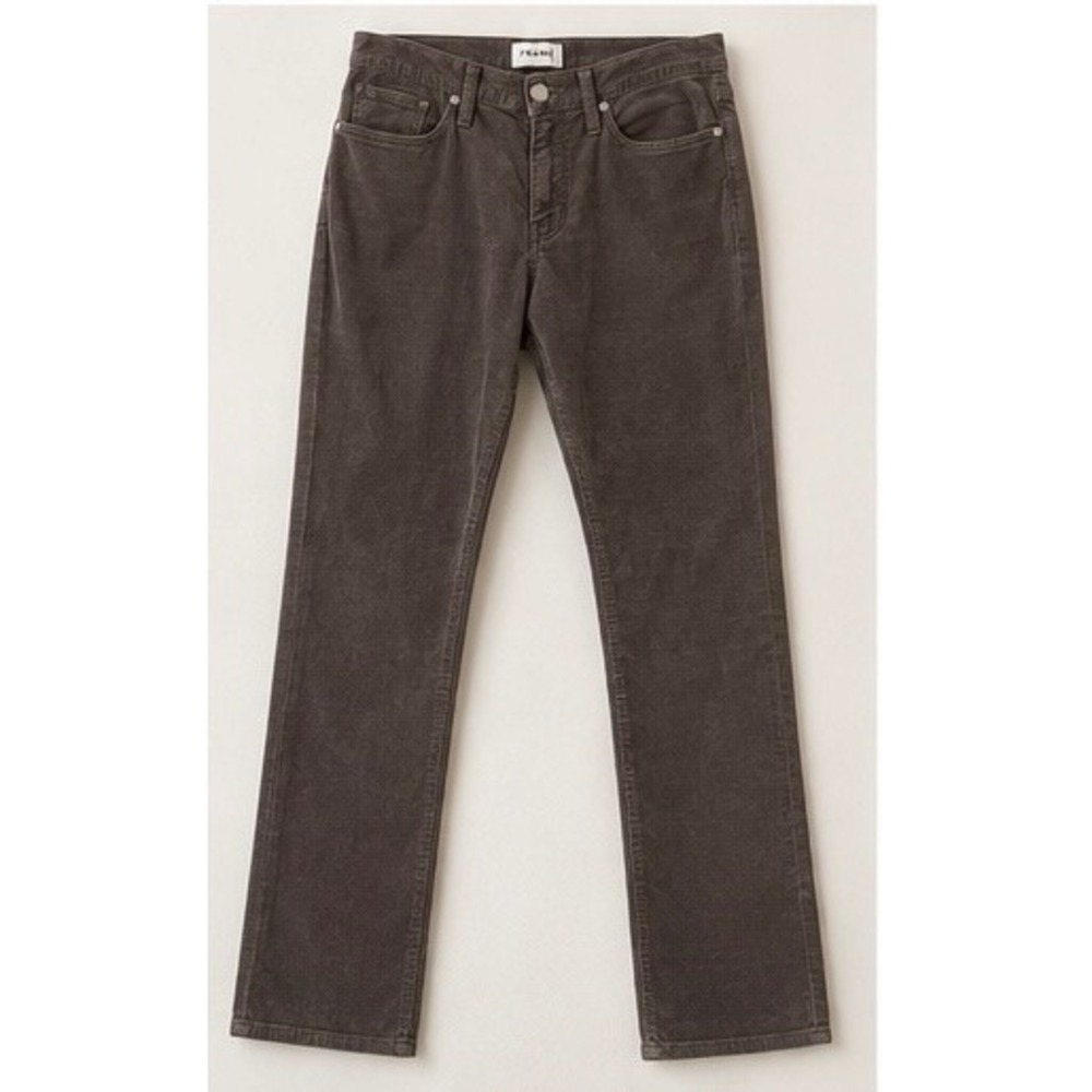 Frame L'Homme Slim Corduroy Pants Savile Grey 31 LMH160 Mens Trousers